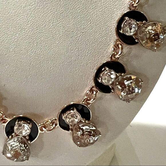 Kate Spade Rhinestone Crystal Geometric Design Statement Necklace - Picture 4 of 8